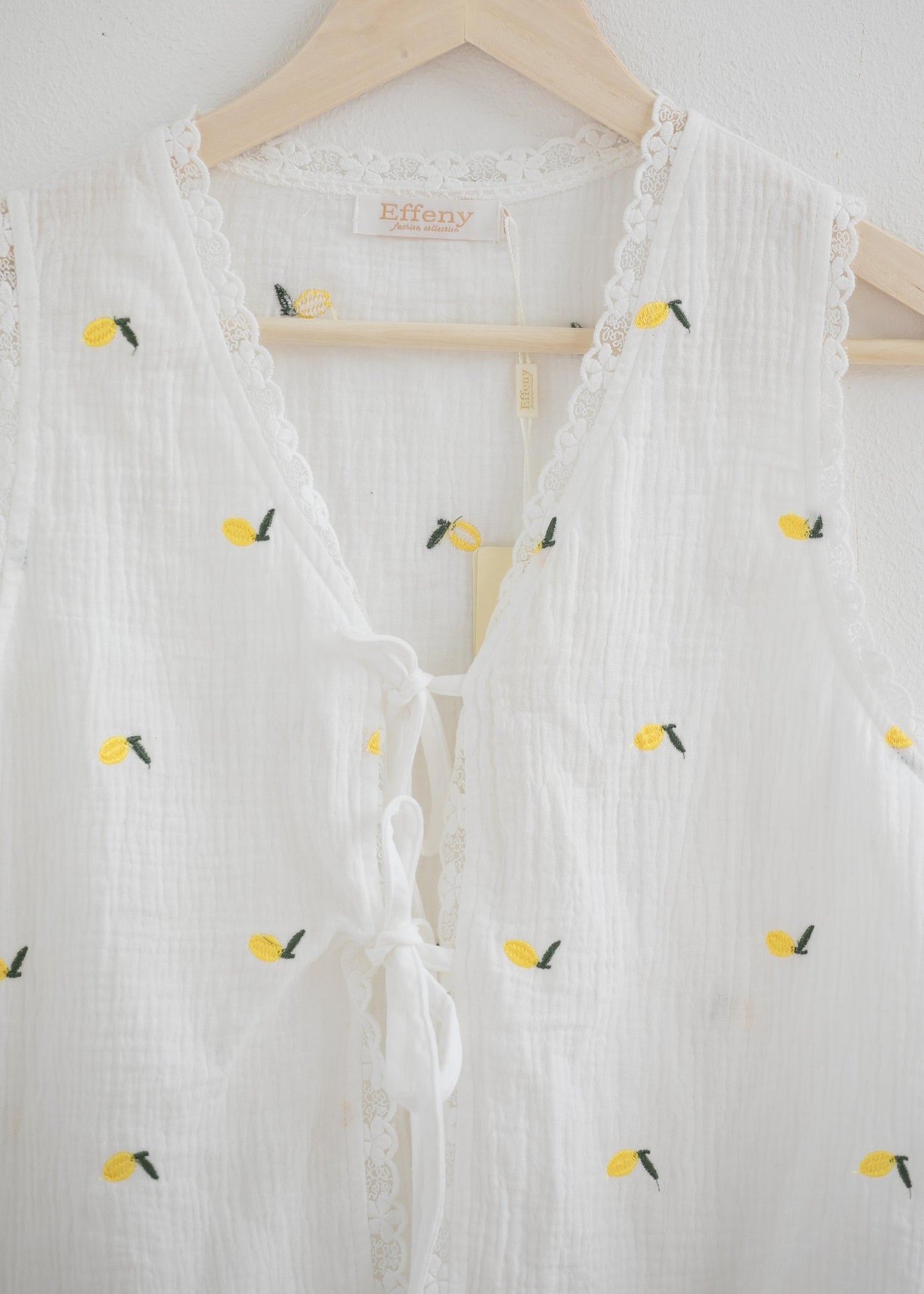 Musselin Bluse Zitrone