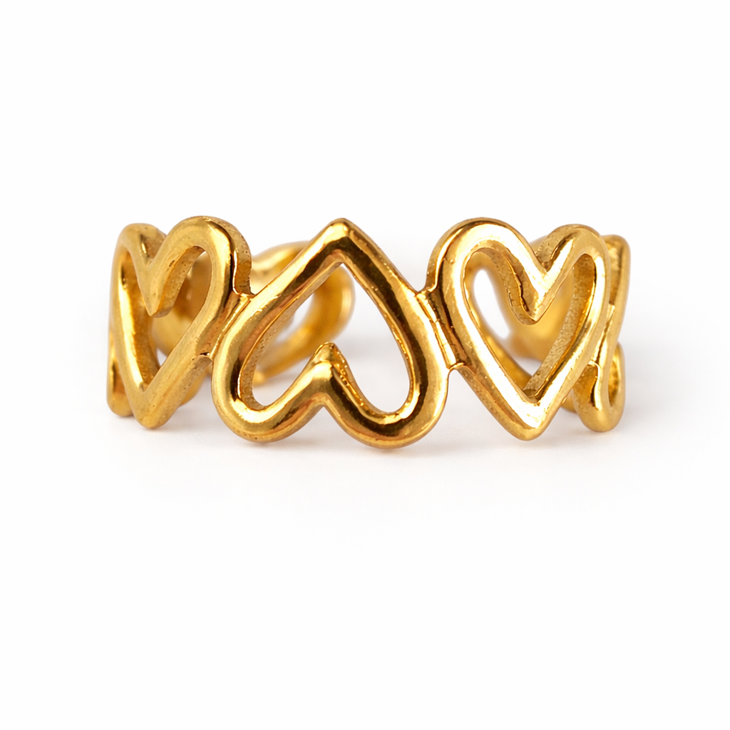 Herz Ring 14k vergoldet