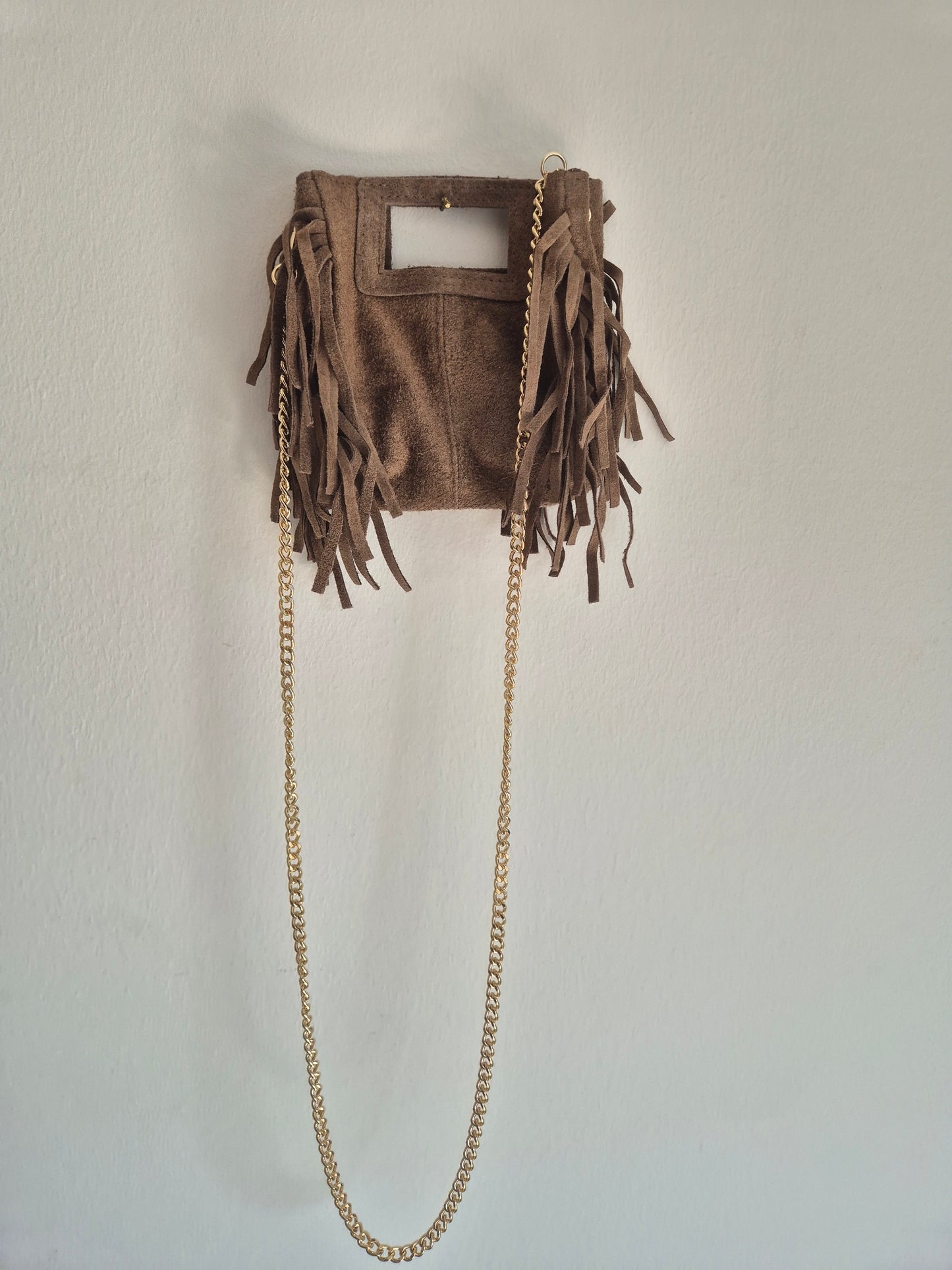 Wildleder Quasten Umhängetasche
