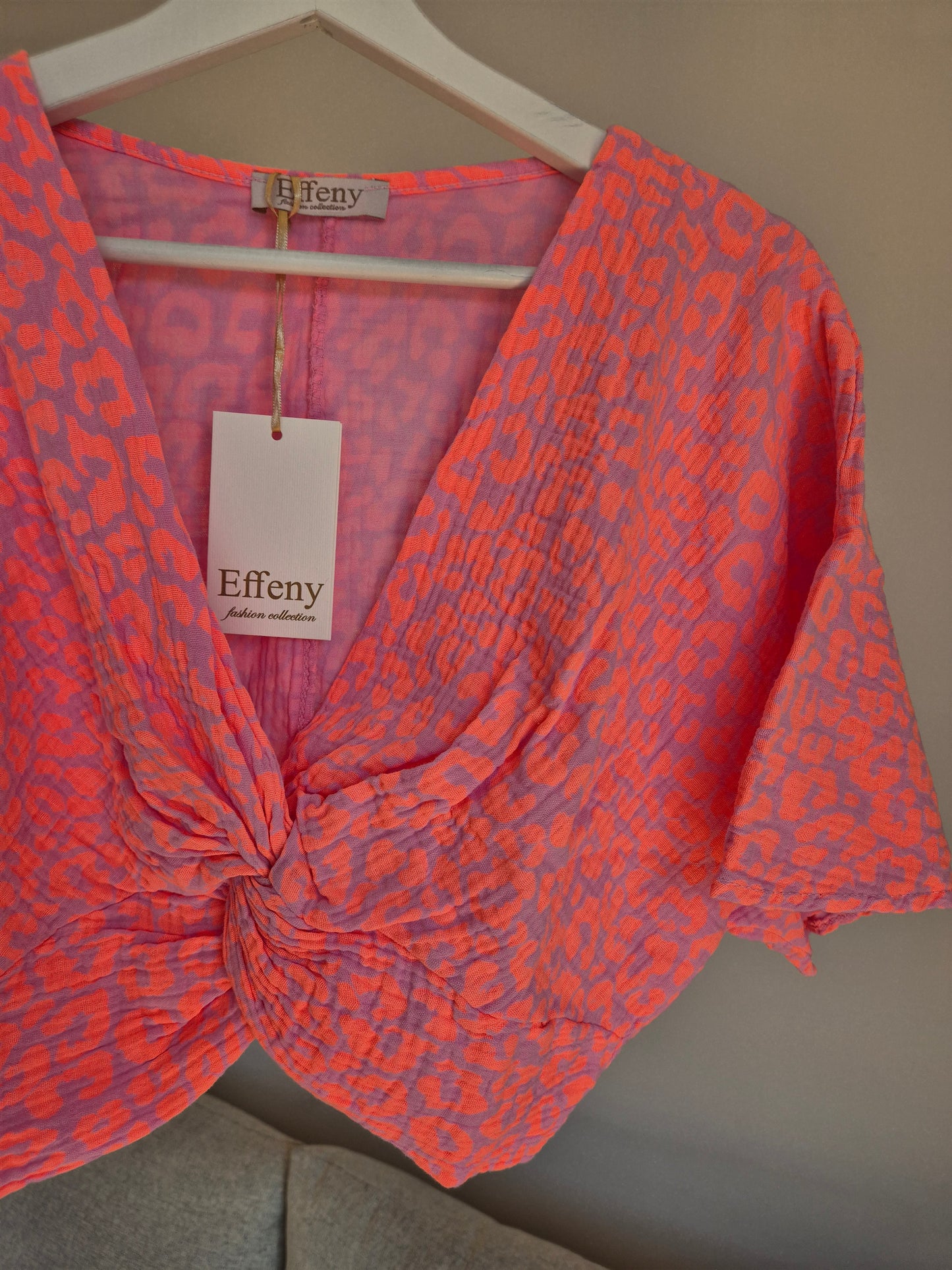 Musslin Bluse Pink Leo