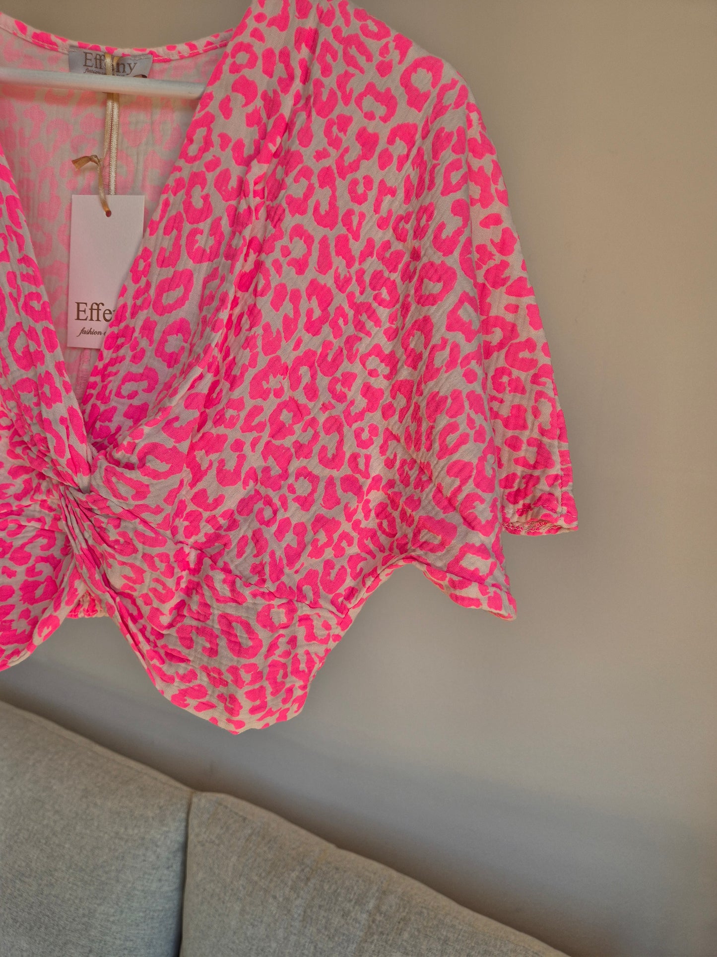 Musslin Bluse Pink Leo