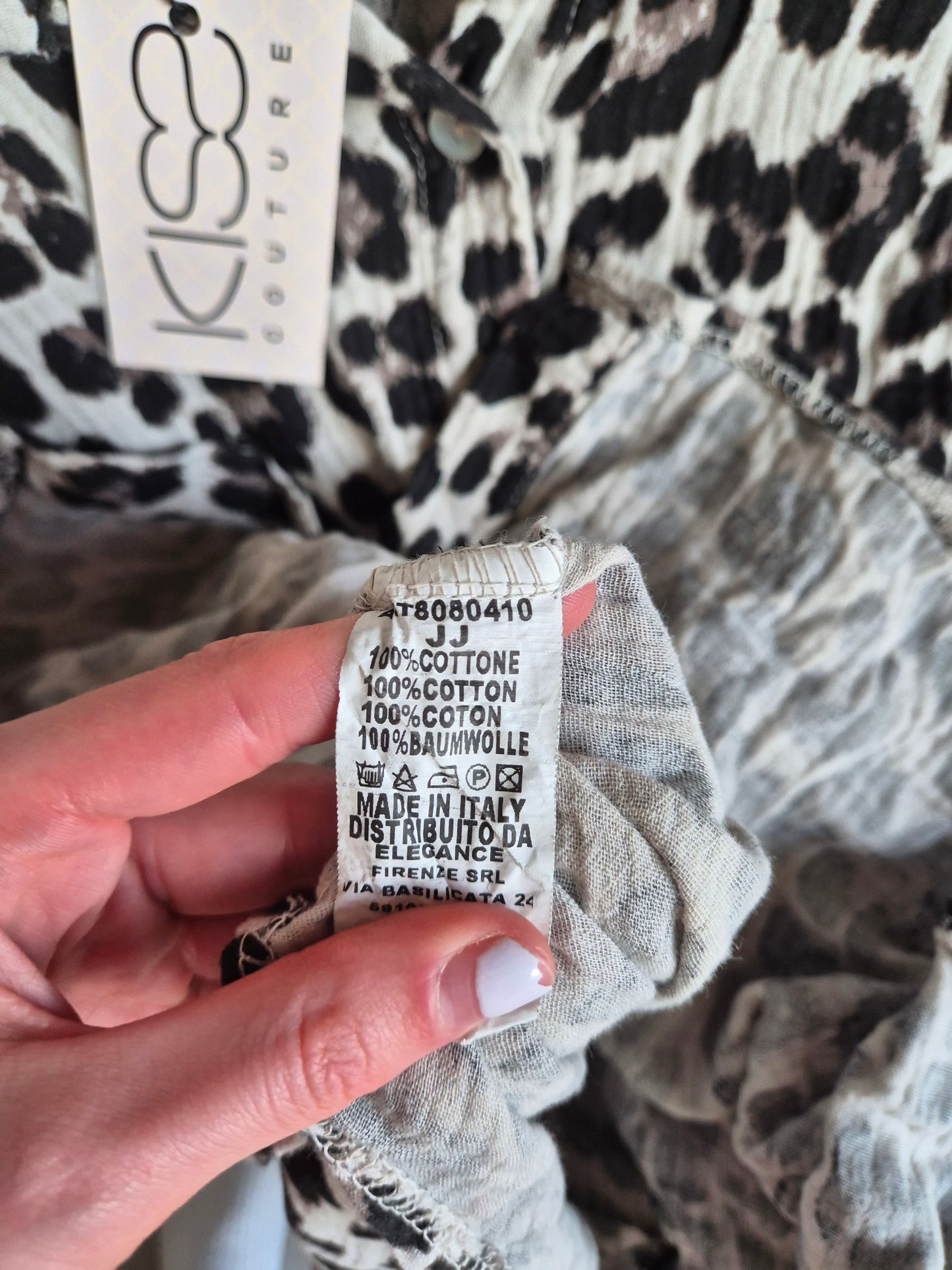 Musselinbluse Leopardenmuster