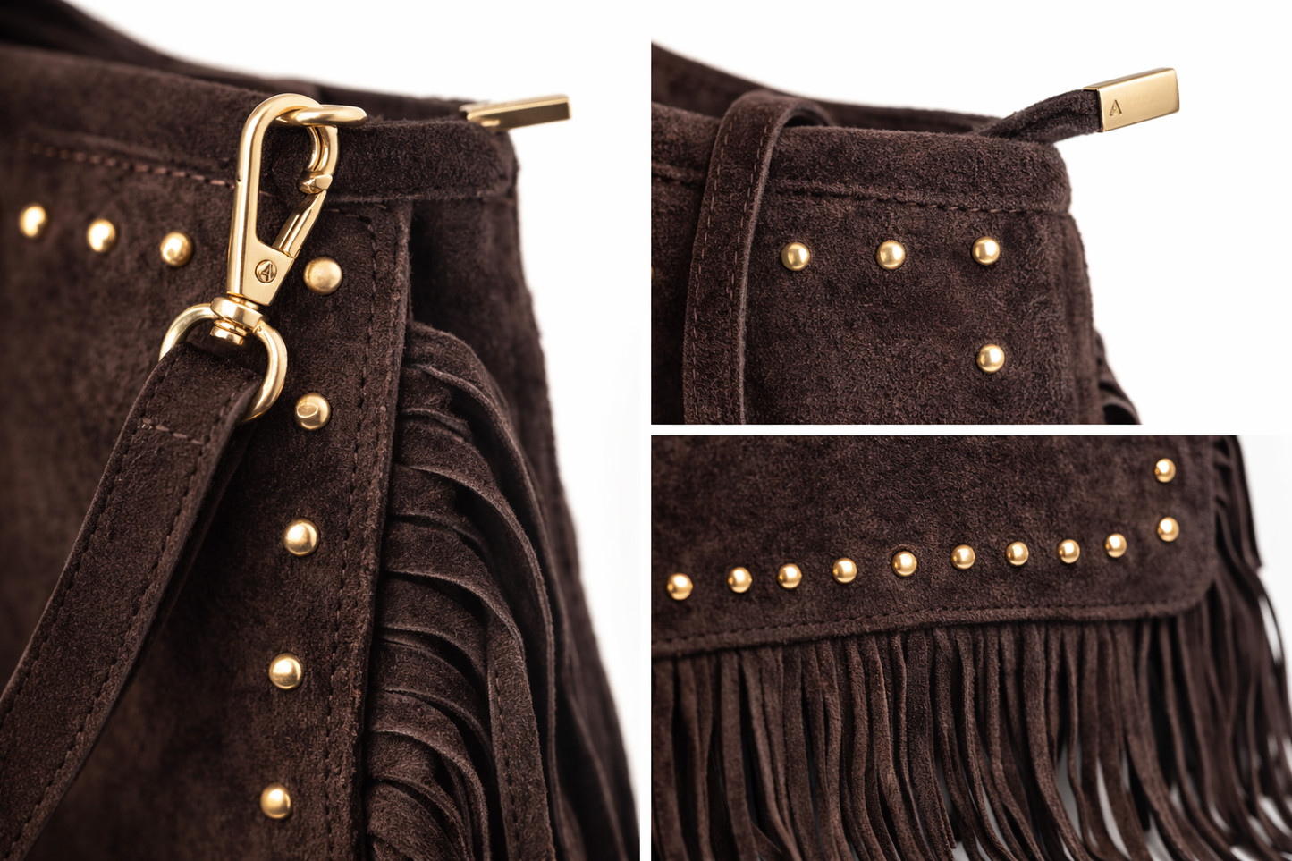 Leder Fransen Tasche