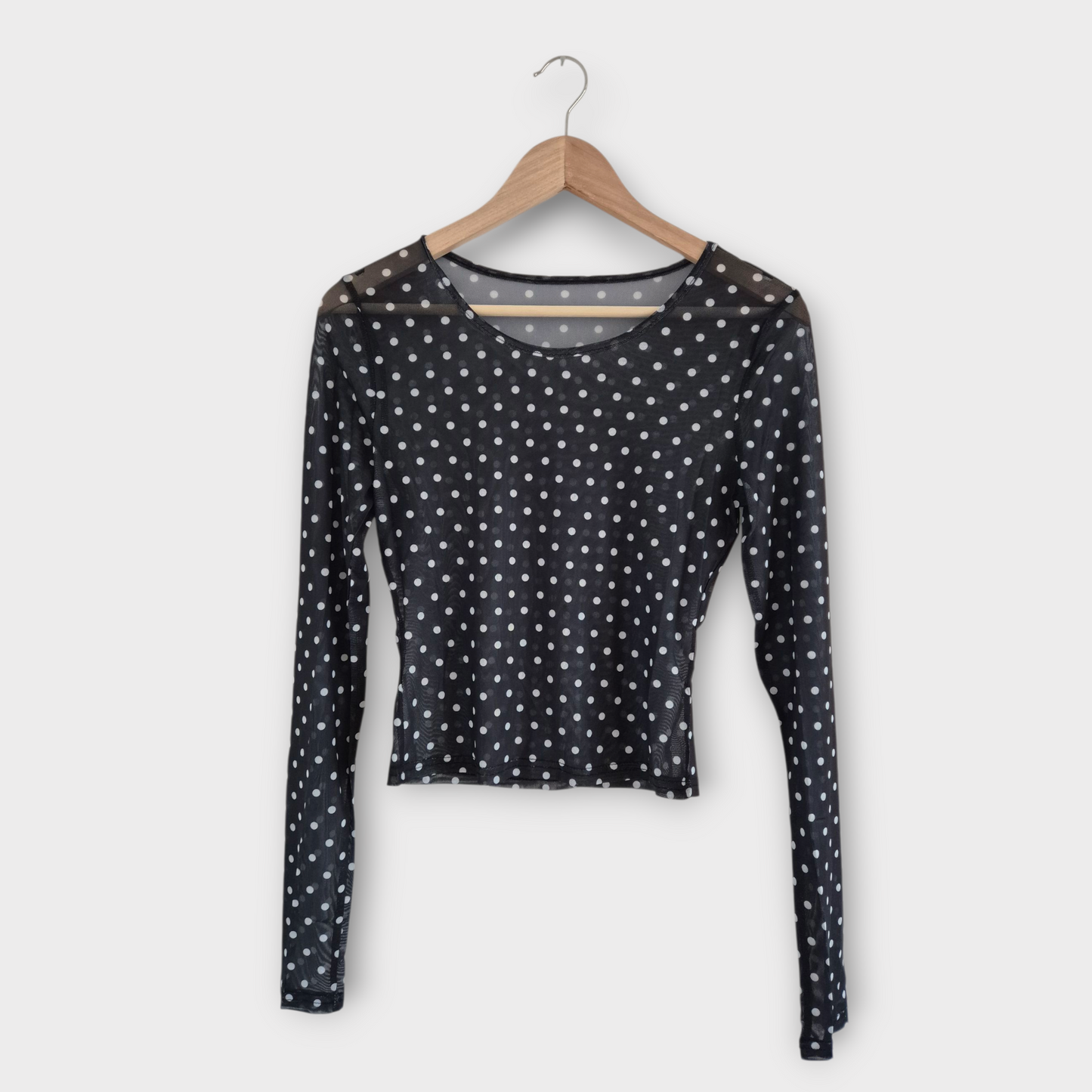 Polka Dots Meshshirt black