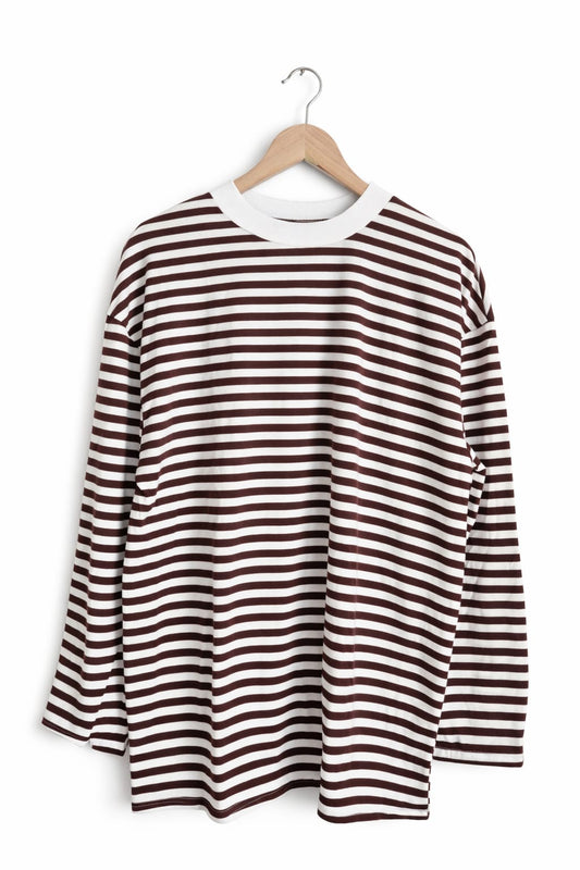 Gestreiftes Longsleeve Braun