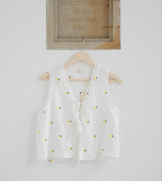 Musselin Bluse Zitrone