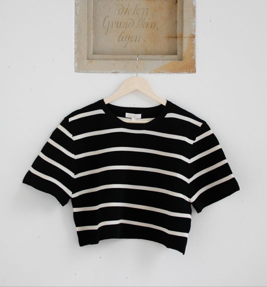 Ribbed Tshirt schwarz