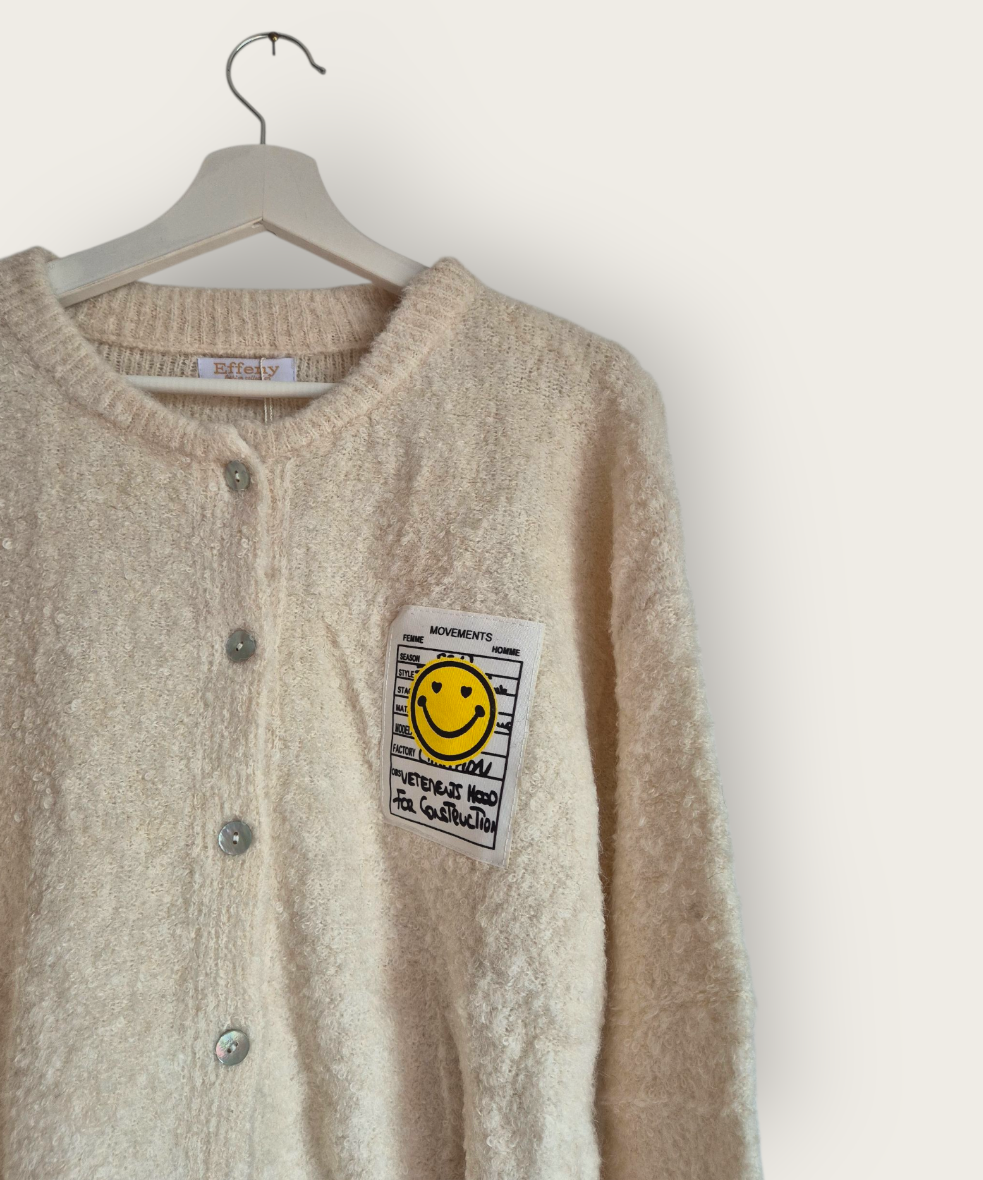 Bouclè Cardigan Creme