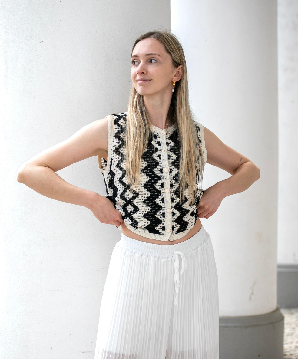 Sommer Weste Ribbed