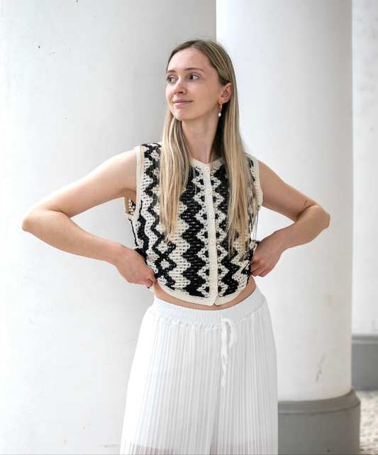 Sommer Weste Ribbed