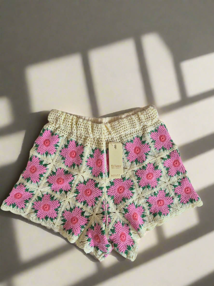 Häkelshorts Flower