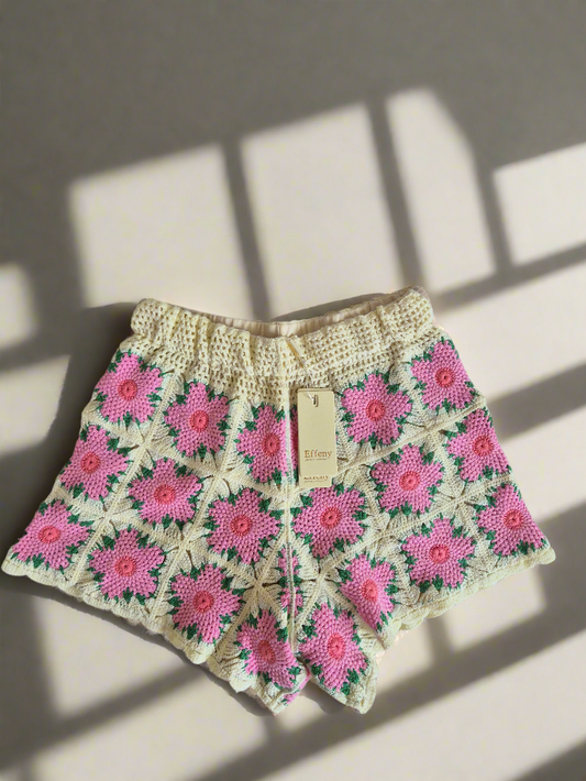 Häkelshorts Flower