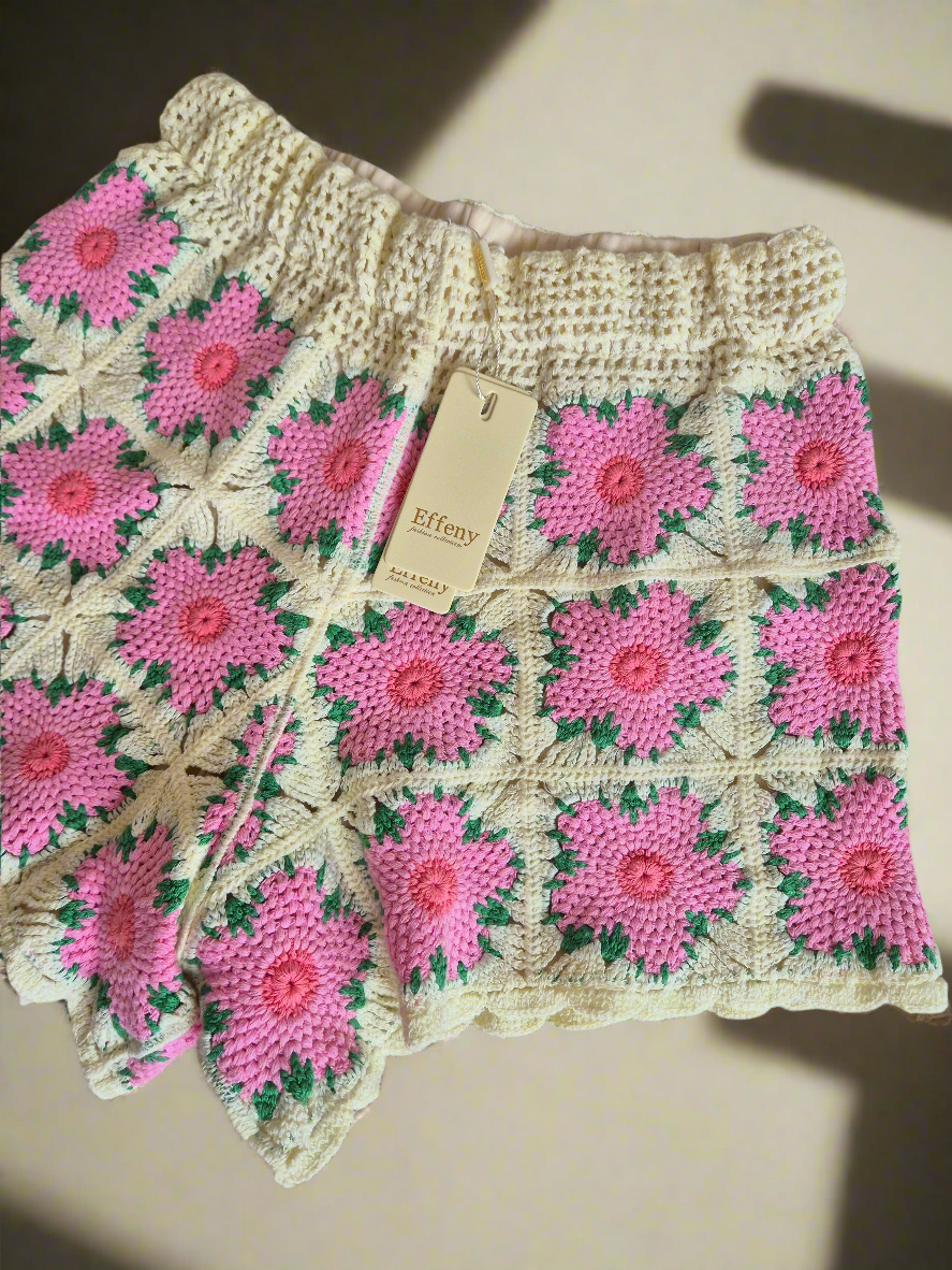 Häkelshorts Flower