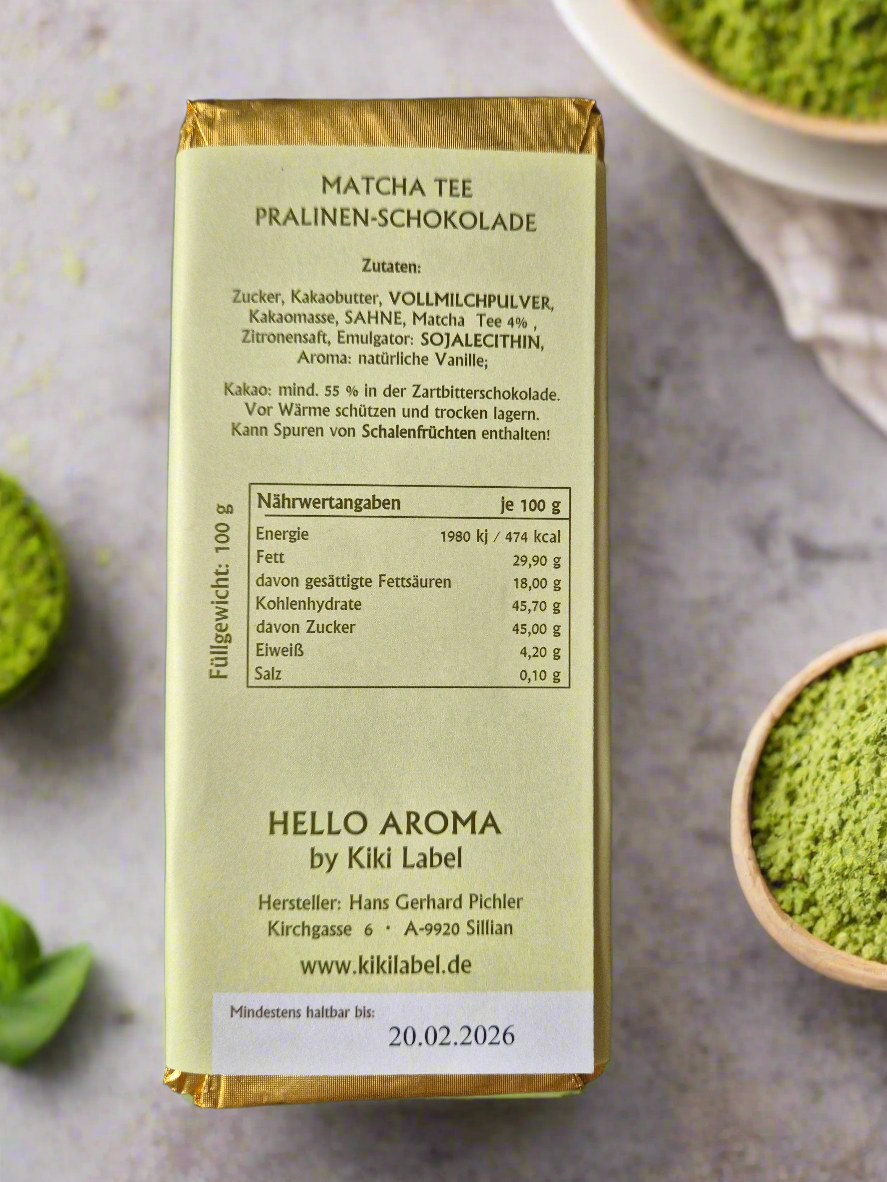 Matcha Schokolade Dubai Style