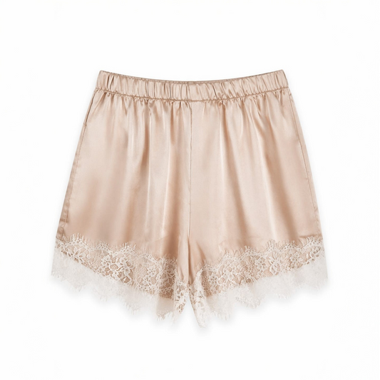 Satin Spitzen Shorts