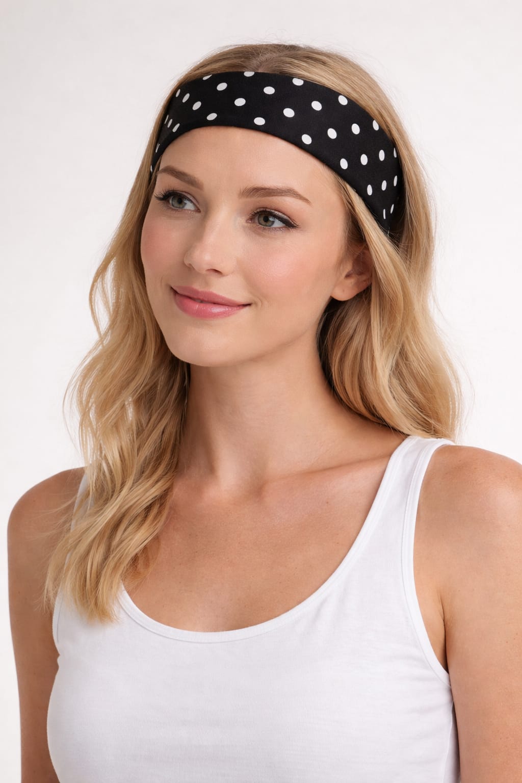 Polka Dots Haarband schwarz