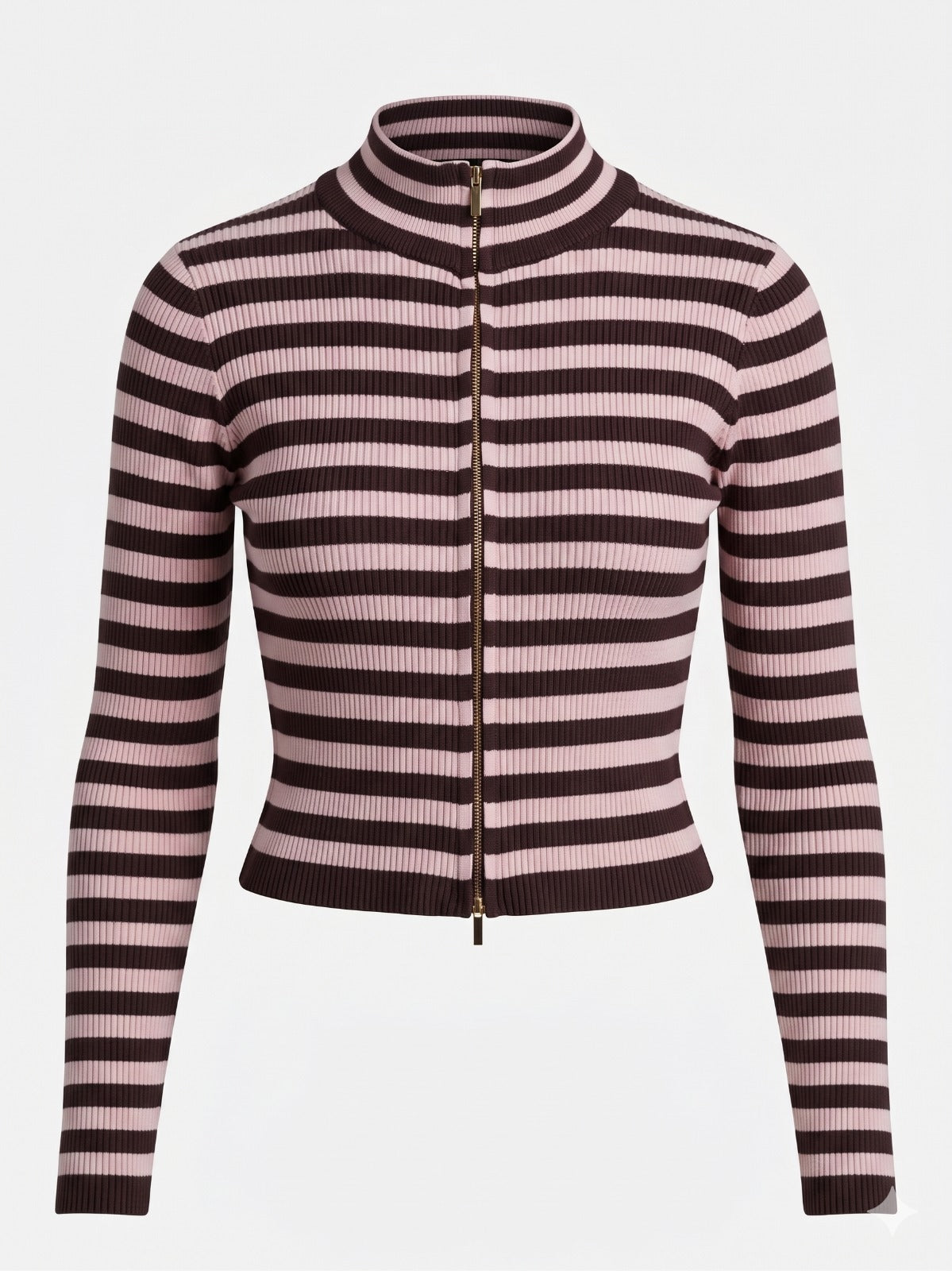 Ripp Strickjacke Choco-Pink