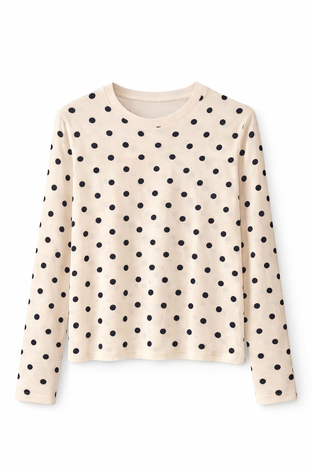Polka Dots Meshshirt beige