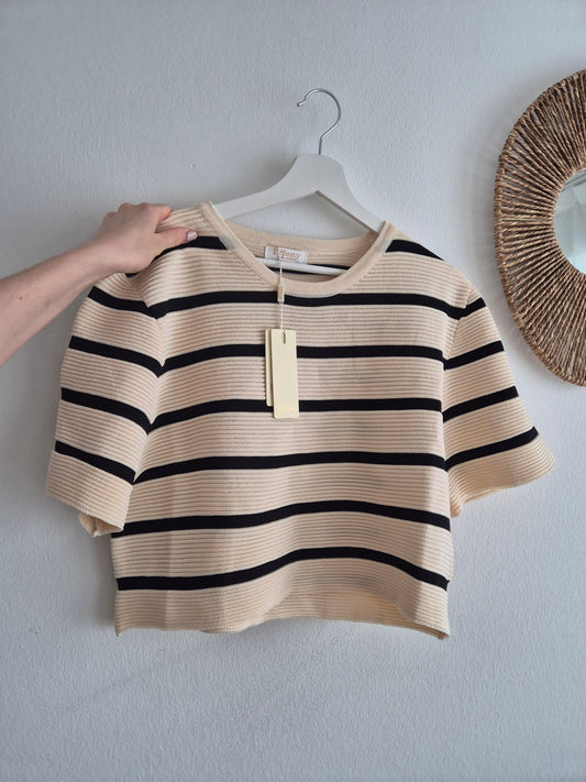 Ribbed Tshirt schwarz