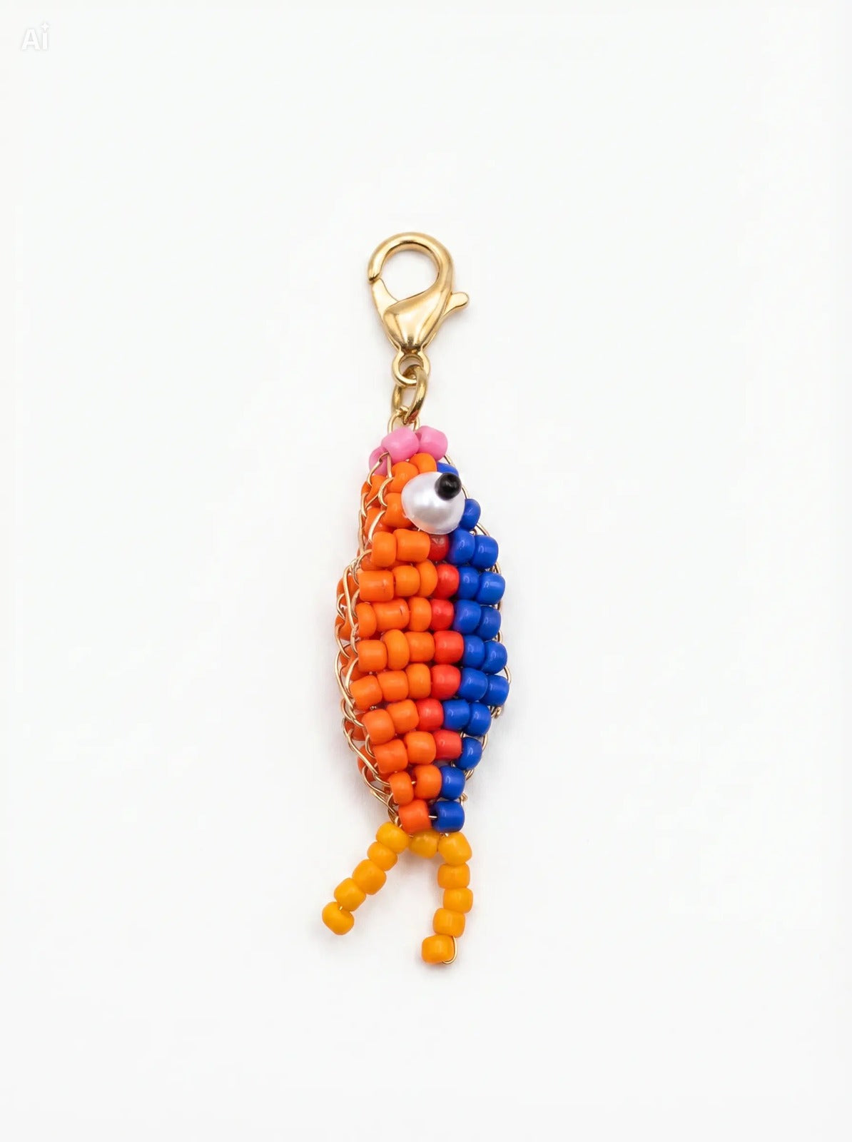 Bunte Perlenkette mit Fisch-Anhänger Energy