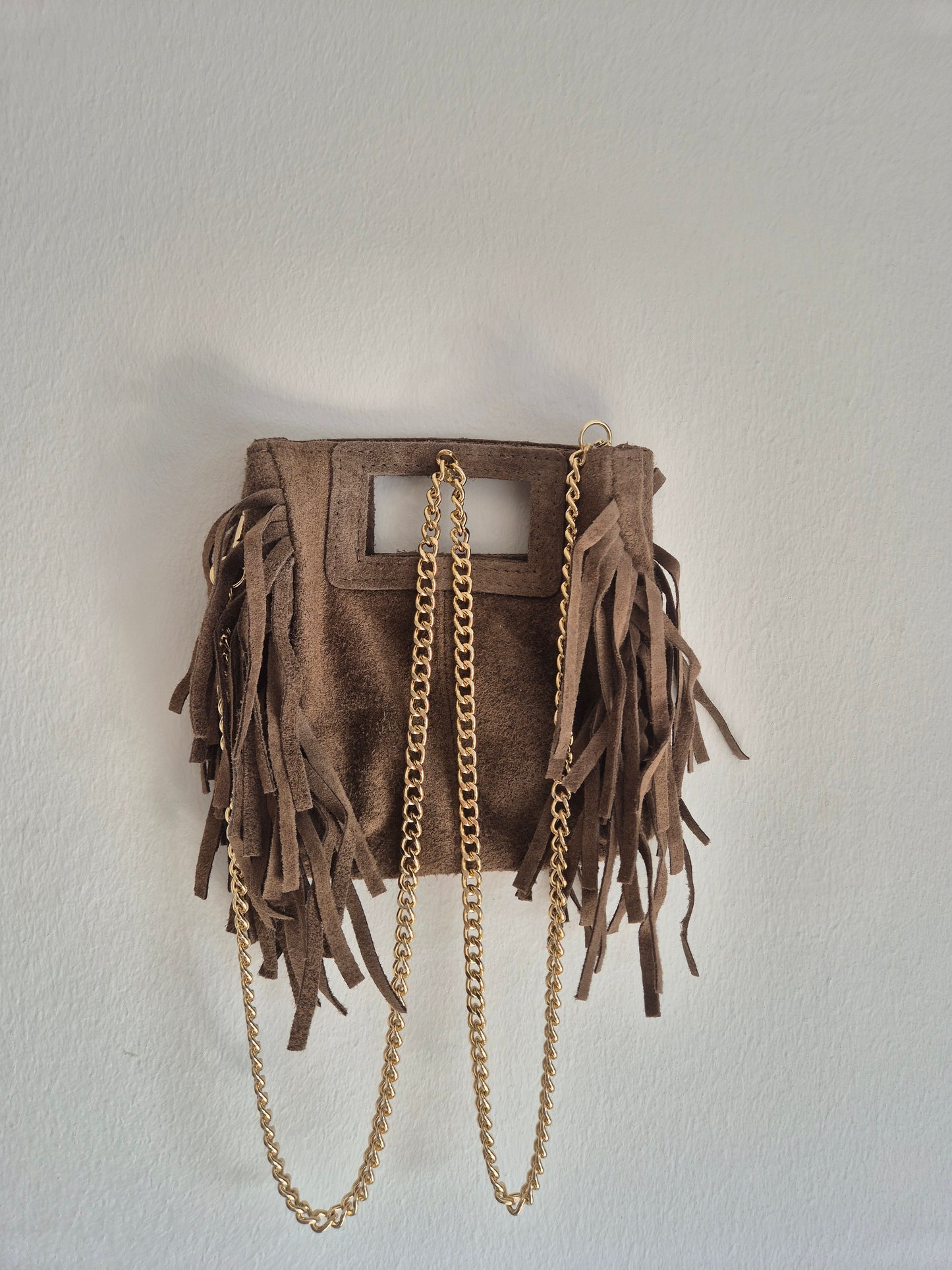 Wildleder Quasten Umhängetasche