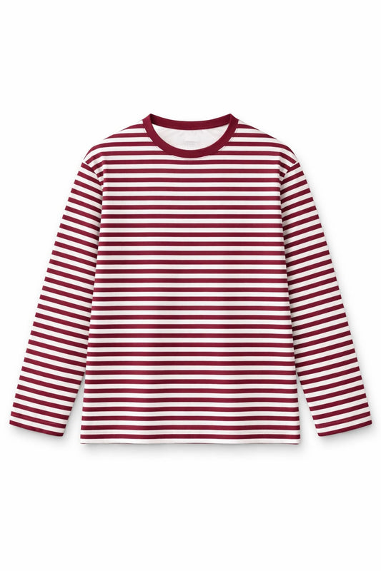 Gestreiftes Longsleeve Burgundy