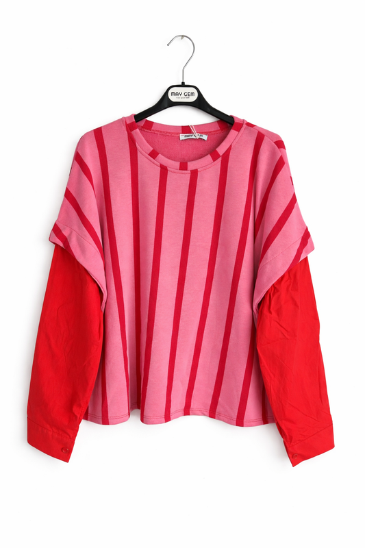 Shirt mit Bluse Pink
