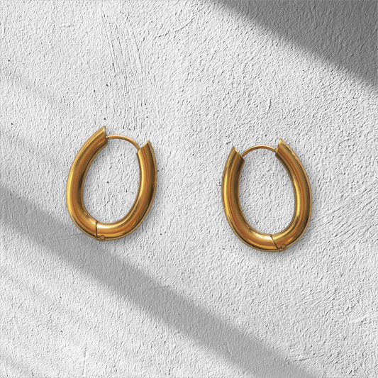 Allergiefreie Creolen Oval