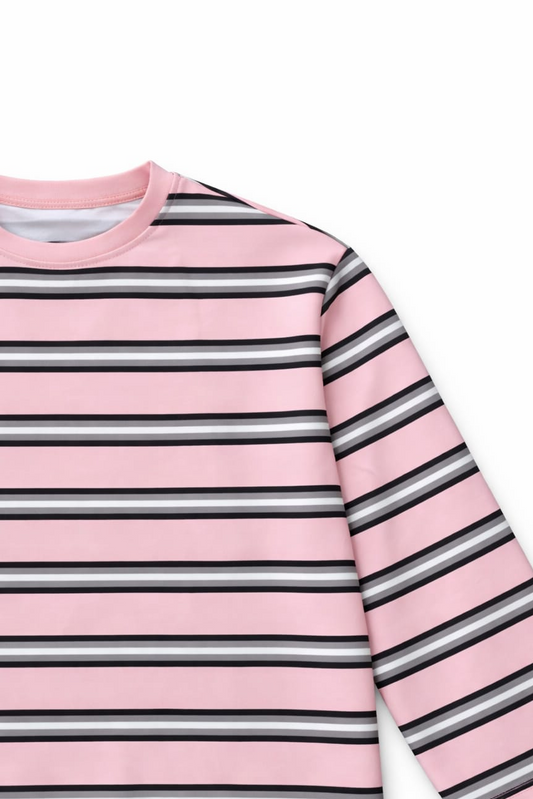 Gestreiftes Longsleeve Rosa