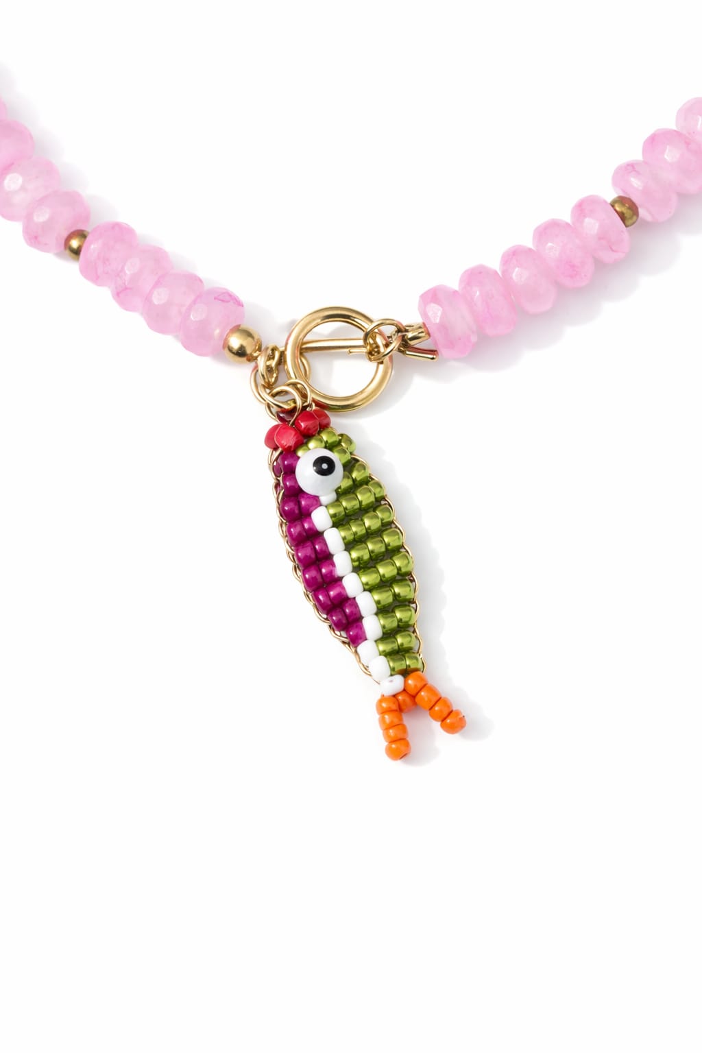 Bunte Perlenkette mit Fisch-Anhänger Harmony