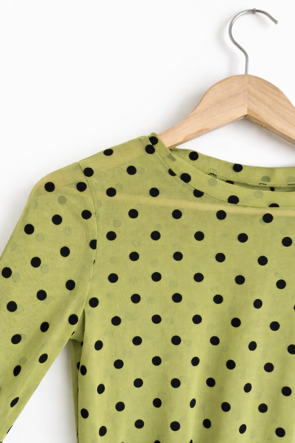 Polka Dots Meshshirt Green