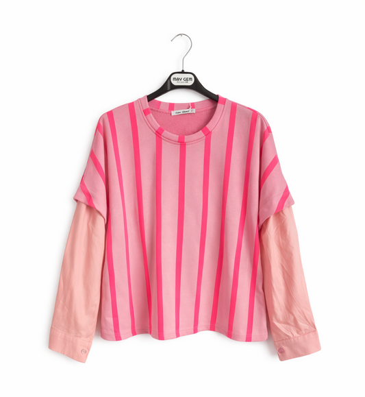 Shirt mit Bluse Rosa