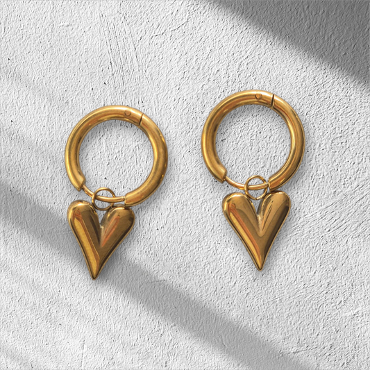 Allergiefreie Creolen Herz