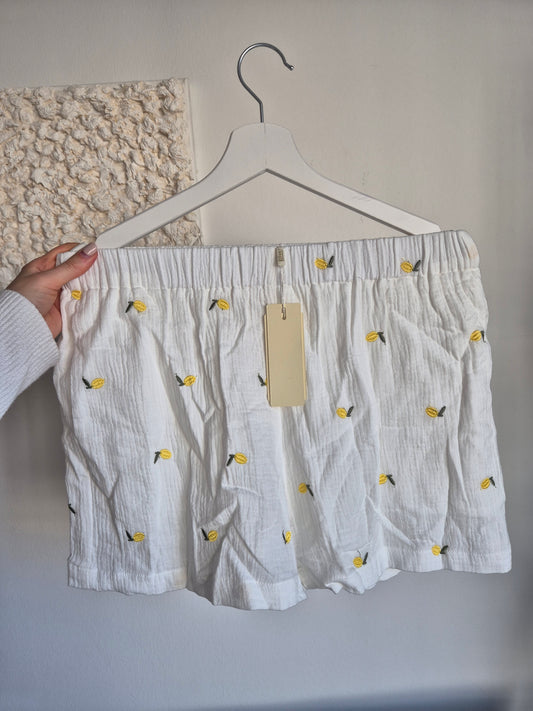 Musselin Shorts Zitronen