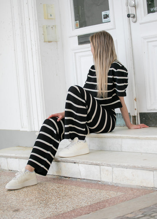 Ribbed Hose schwarz