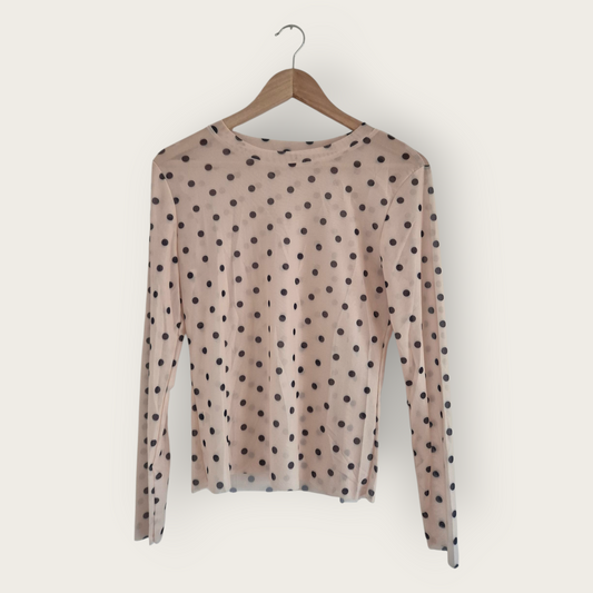 Polta Dots Meshshirt beige