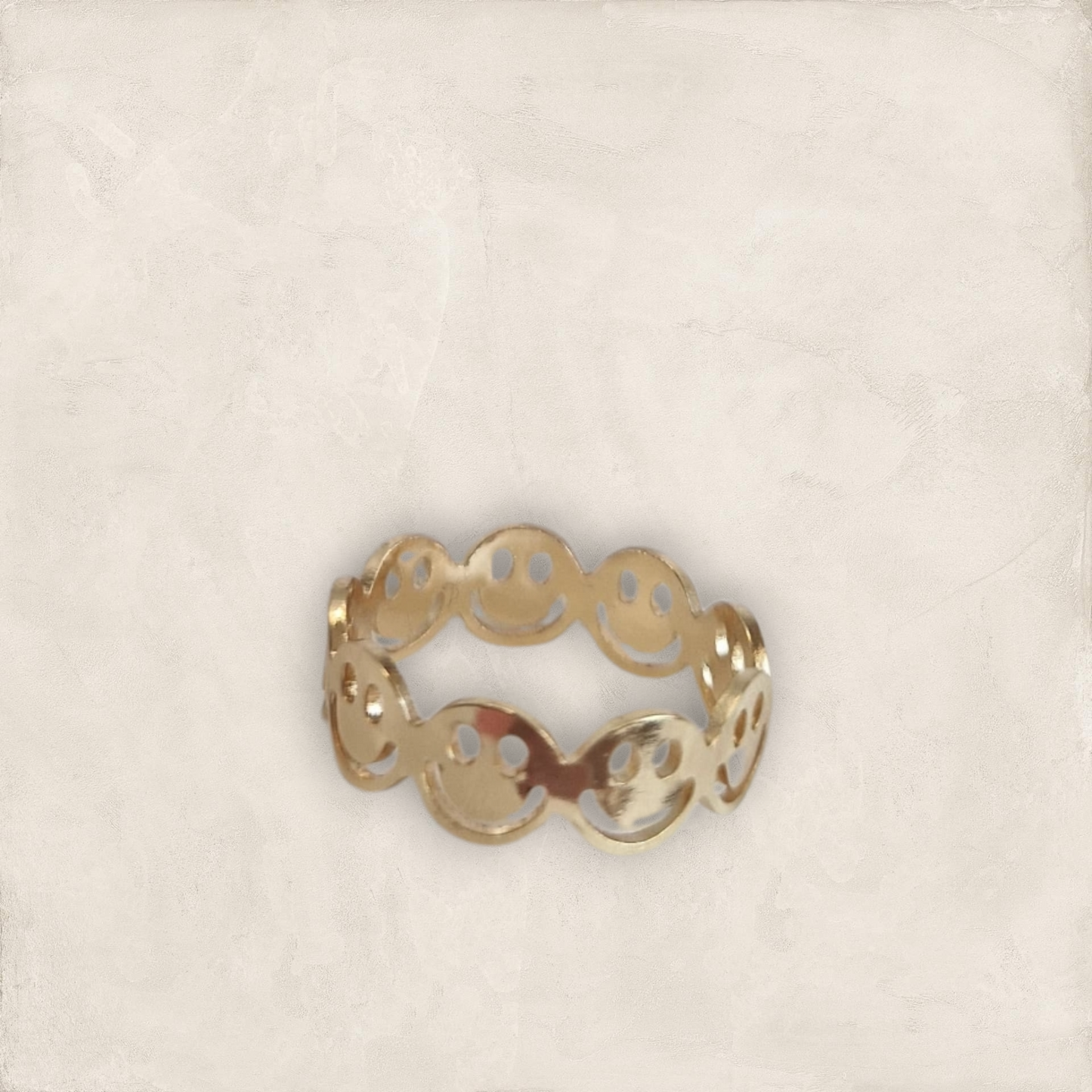 Smiley Ring 14k vergoldet