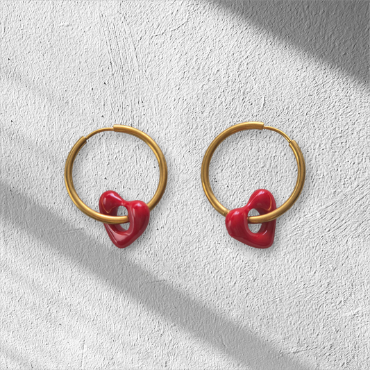 Allergiefreie Creolen Mit Herz Hoop