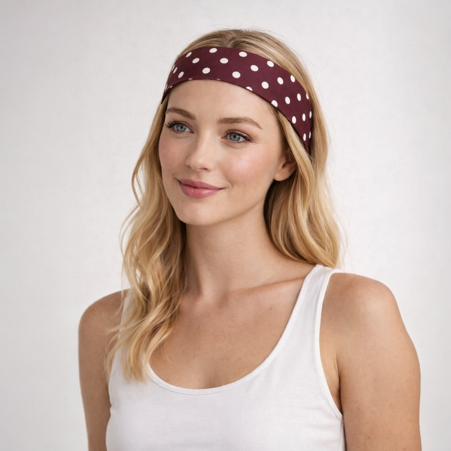 Polka Dots Haarband Braun