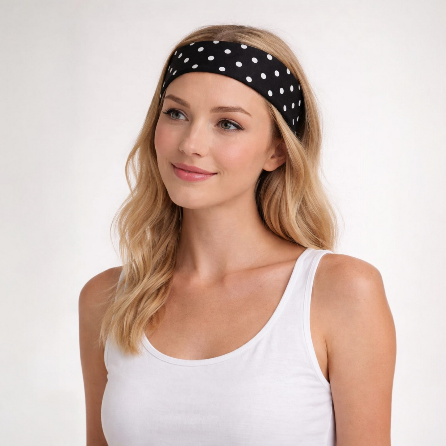 Polka Dots Haarband schwarz