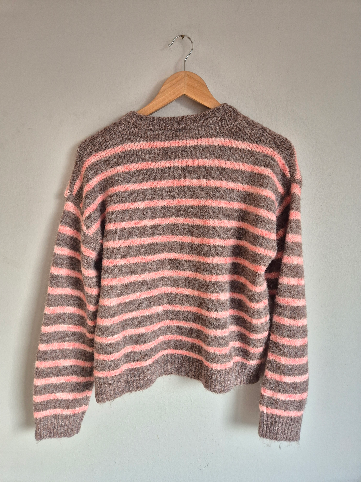 Gestreifter Cardigan Grey