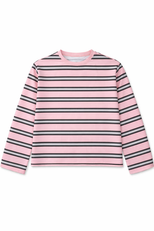 Gestreiftes Longsleeve Rosa