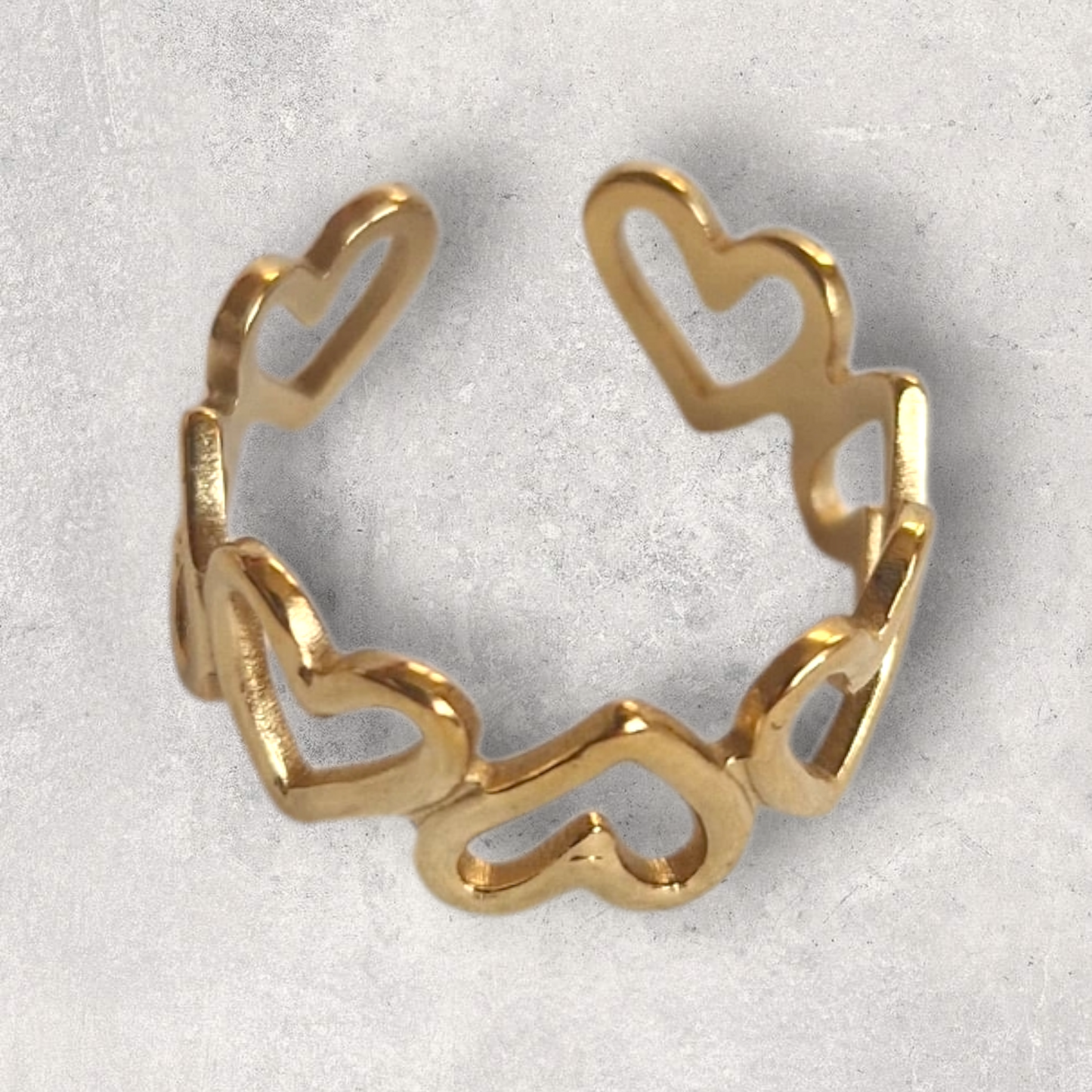 Herz Ring 14k vergoldet