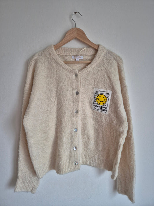 Bouclé Cardigan White