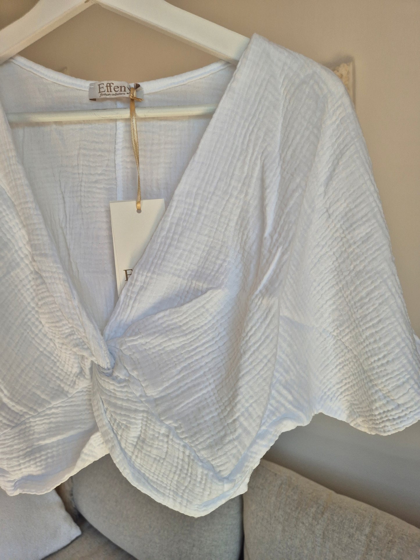 Musslin Bluse White