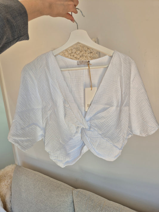 Musslin Bluse White