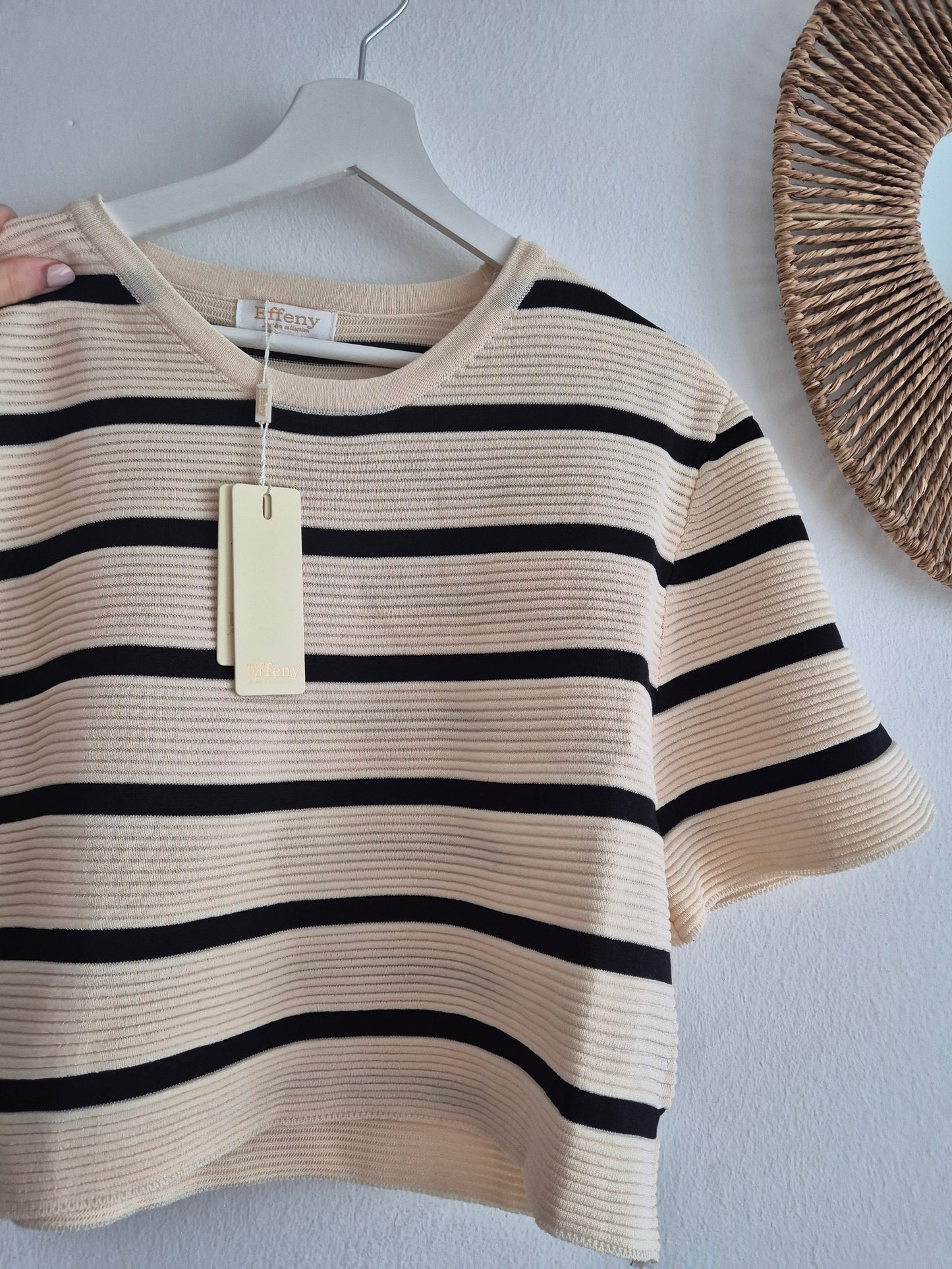 Ribbed Tshirt schwarz